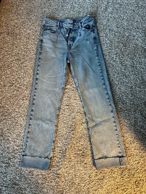 Zara Women's High-Rise Straight Jeans